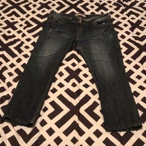 Charlotte Russe Stretch Denim Skinny Faded Jeans